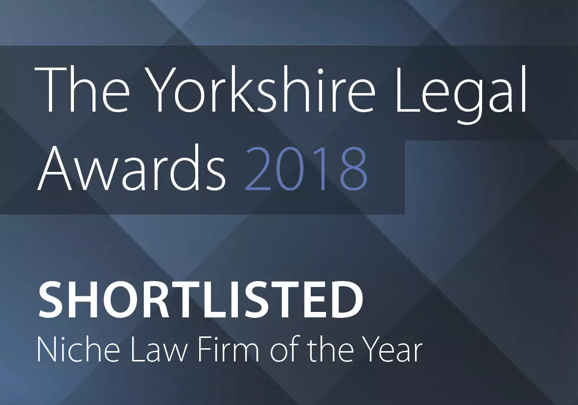 2018 yorkshire legal awards, niche firm of the year shortlisted