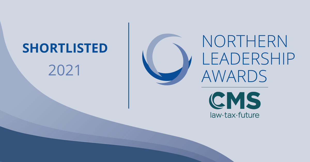 2021 northern leadership awards, professional services leader & transformational leader shortlisted x 2